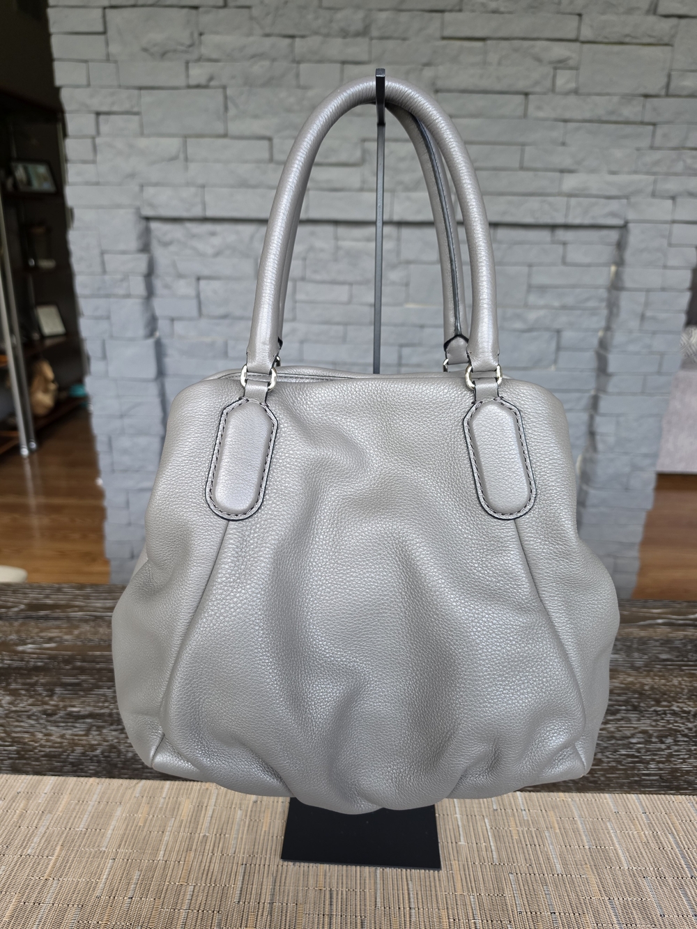 Marc by Marc Jacobs Pebbled Leather Satchel in Gray with Wallet - Picture 4 of 9